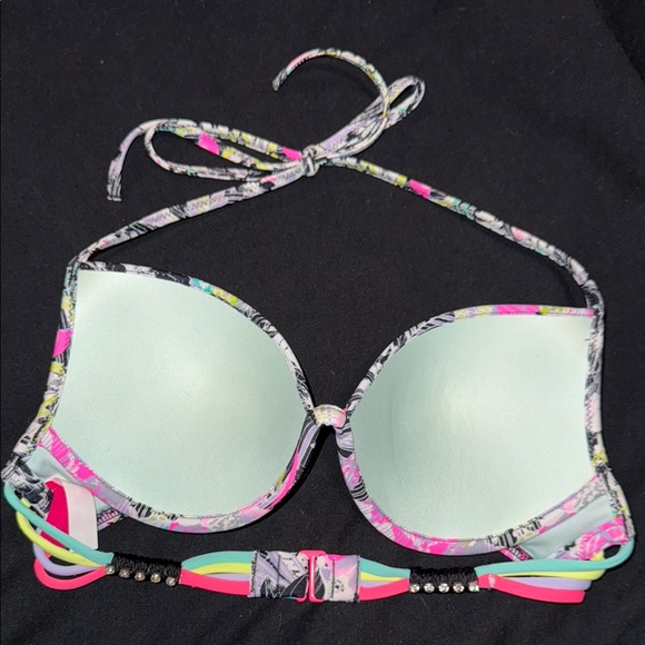 Colorful Patterned Bikini Top - Picture 2 of 3